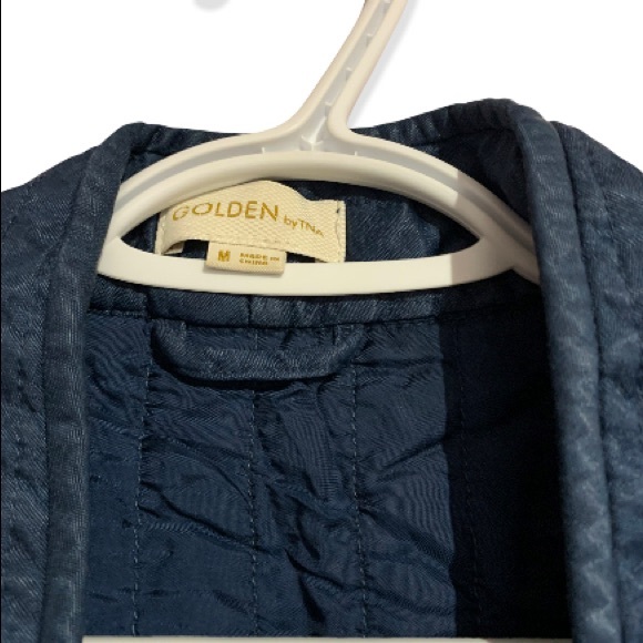 Aritzia Golden by TNA Kimono Blue Blazer Medium - Picture 6 of 7